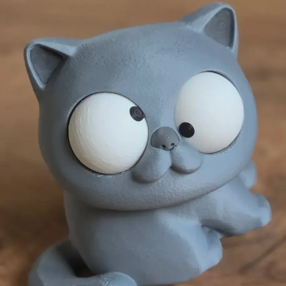 Goofy Cins Kedi - Gözleri Hareketli Şirin Model