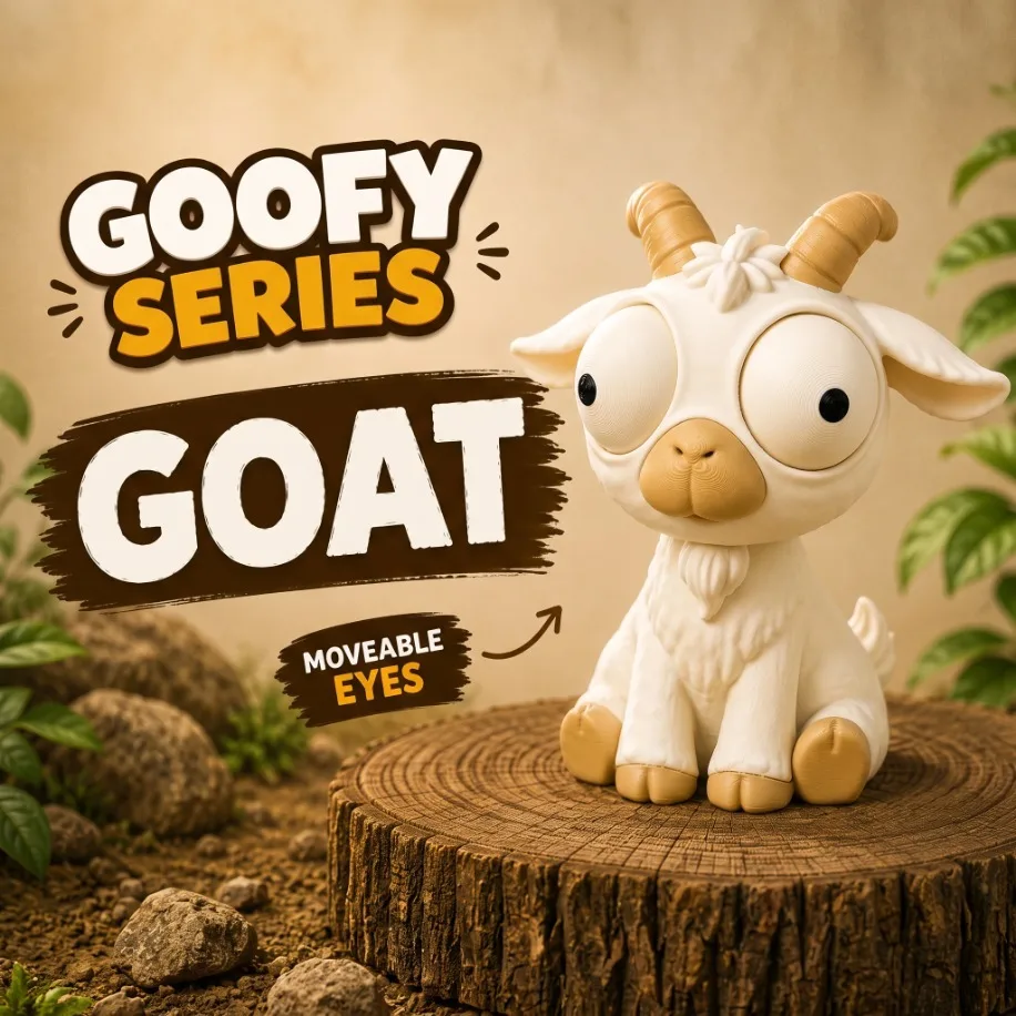 Goofy Keçi - Gözleri Hareketli Şirin Model