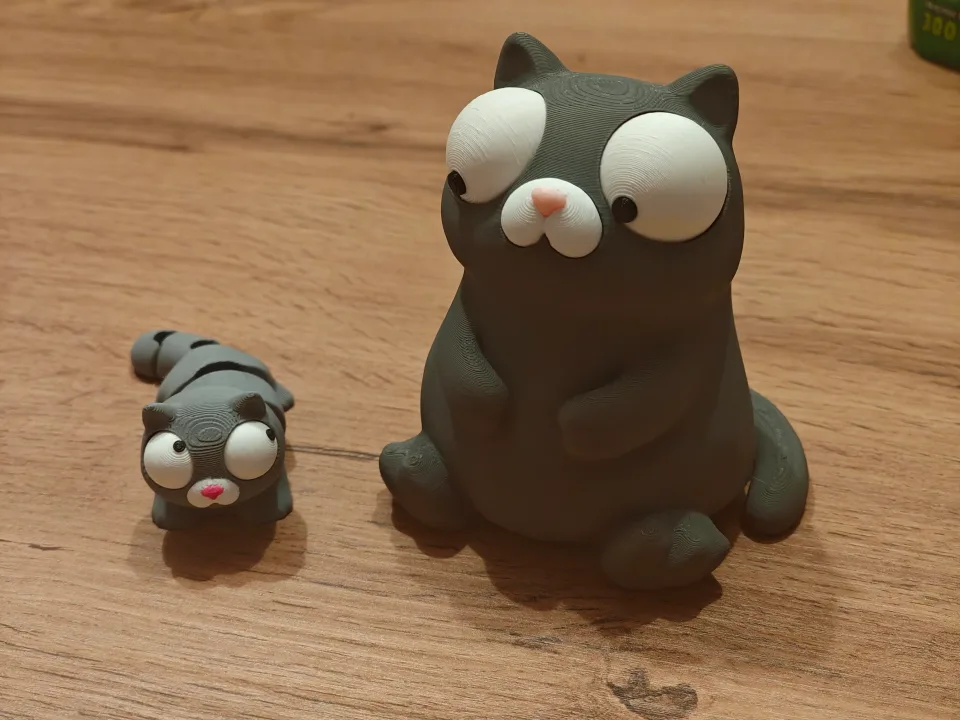 Mini Goofy Flexi Kedi - Gözleri Hareketli Esnek Model