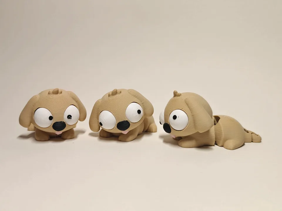 Mini Goofy Flexi Köpek - Gözleri Hareketli Esnek Model