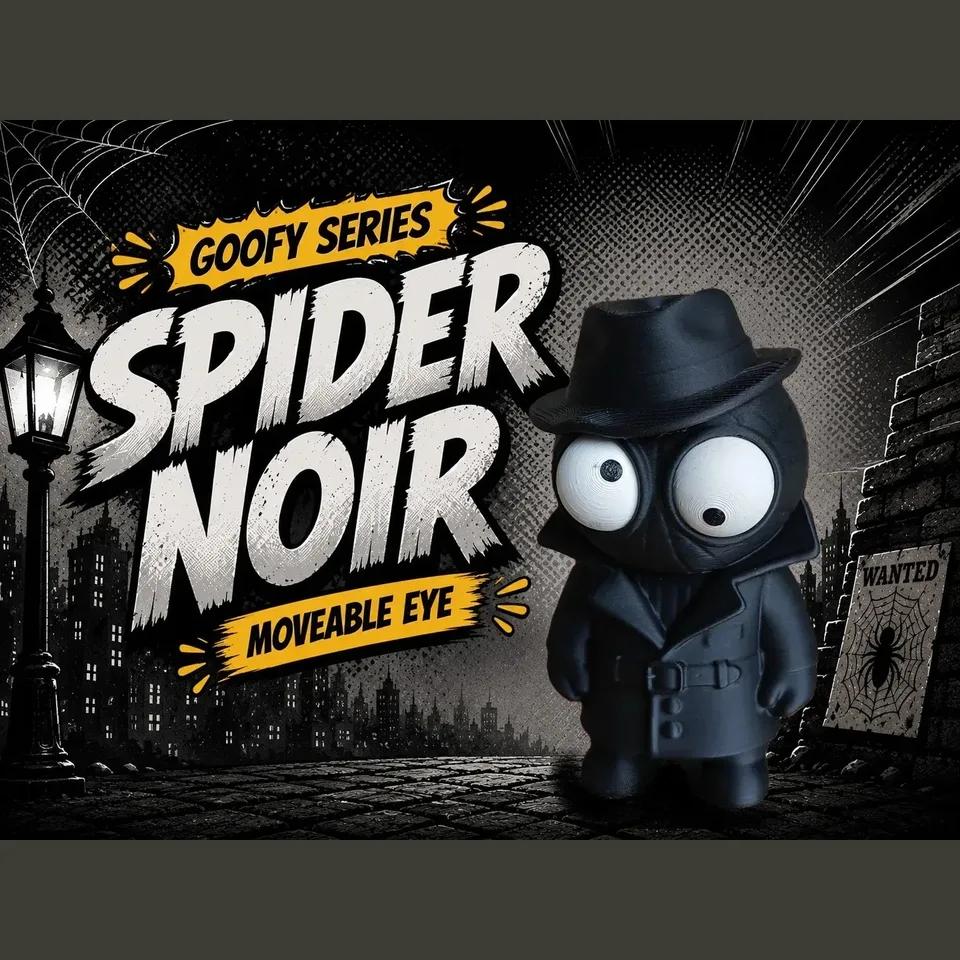 Goofy Spider Noir - Gözleri Hareketli Şirin Model