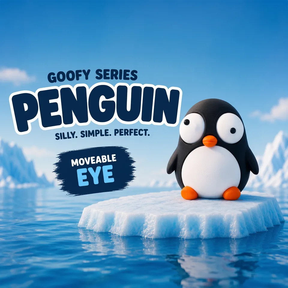 Goofy Penguen - Gözleri Hareketli Şirin Model