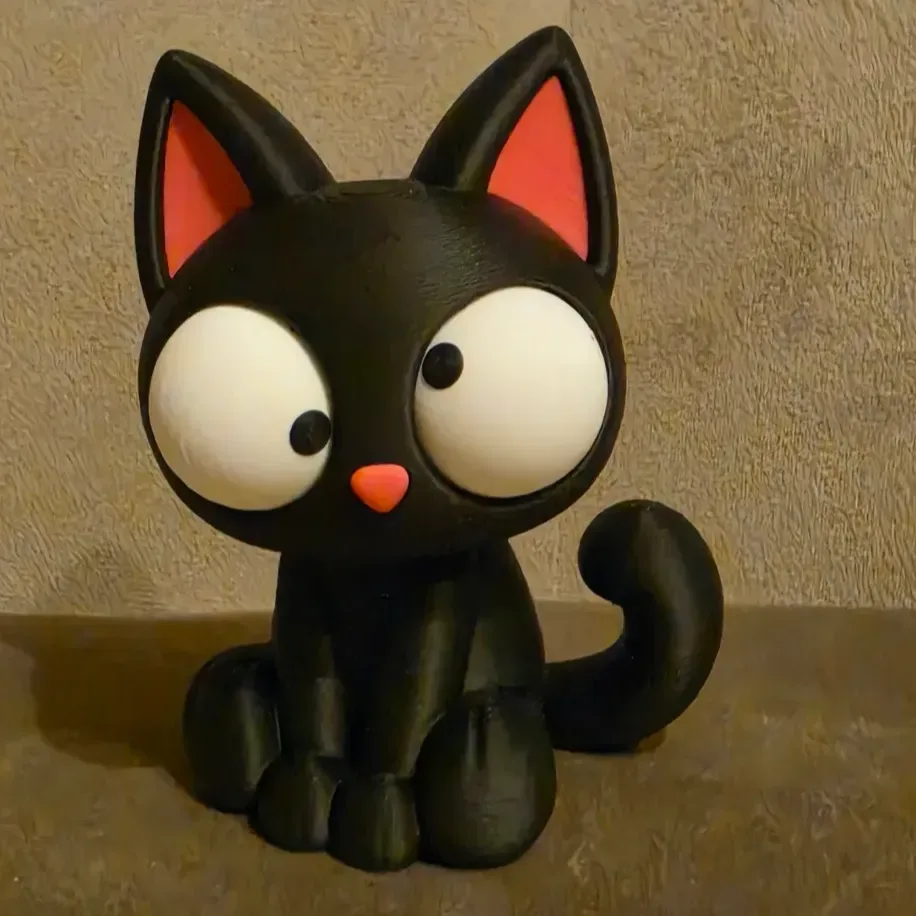 Goofy Kara Kedi - Gözleri Hareketli Şirin Model