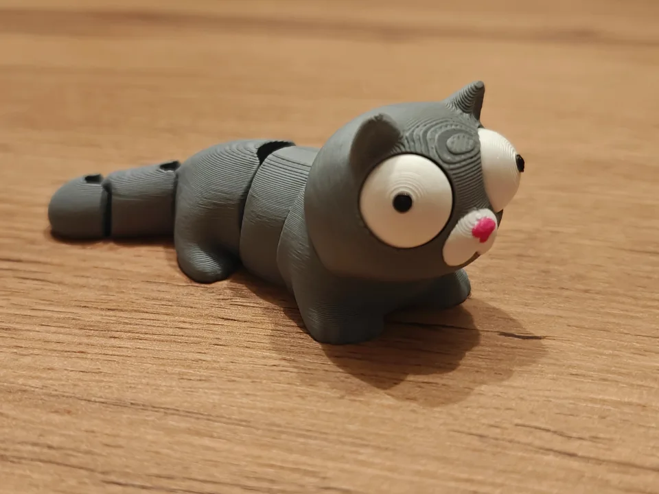 Mini Goofy Flexi Kedi - Gözleri Hareketli Esnek Model