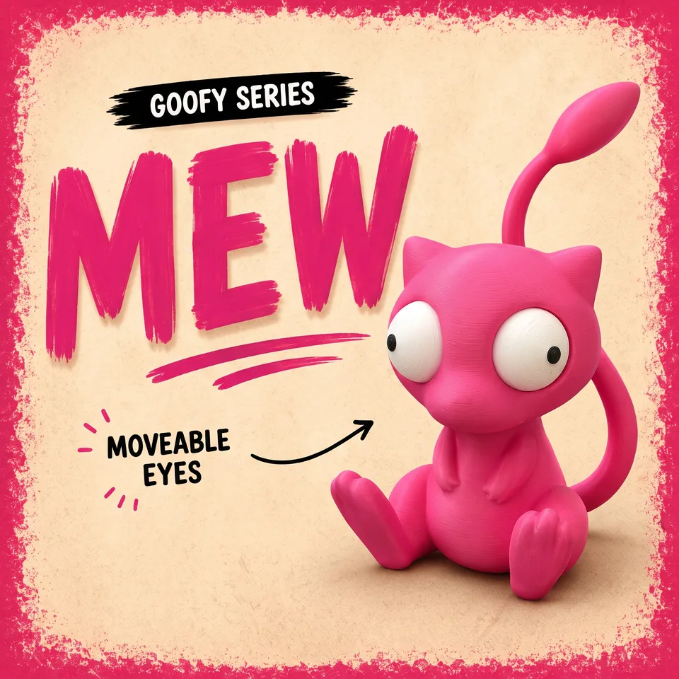 Goofy Mew - Gözleri Hareketli Şirin Model
