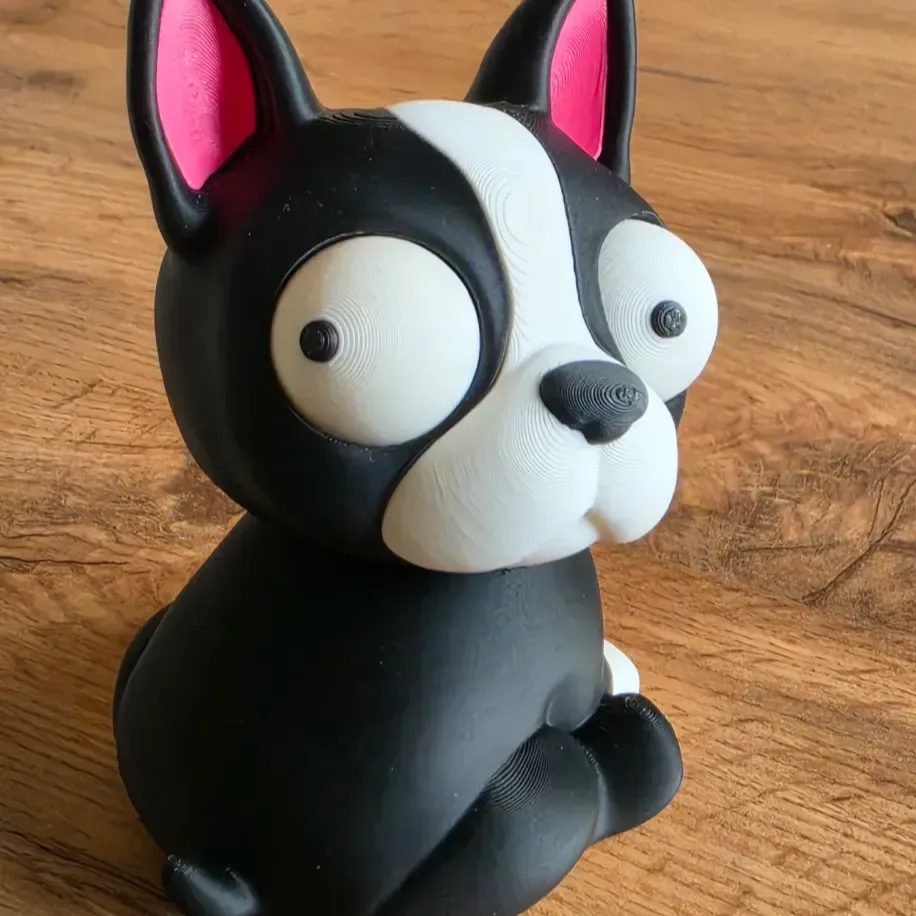 Goofy Boston Terrier - Gözleri Hareketli Şirin Model