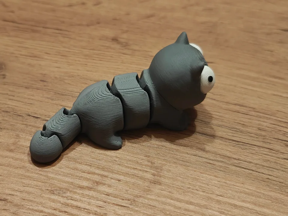 Mini Goofy Flexi Kedi - Gözleri Hareketli Esnek Model