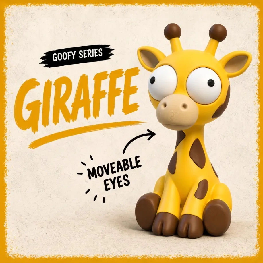 Goofy Zürafa - Gözleri Hareketli Şirin Model