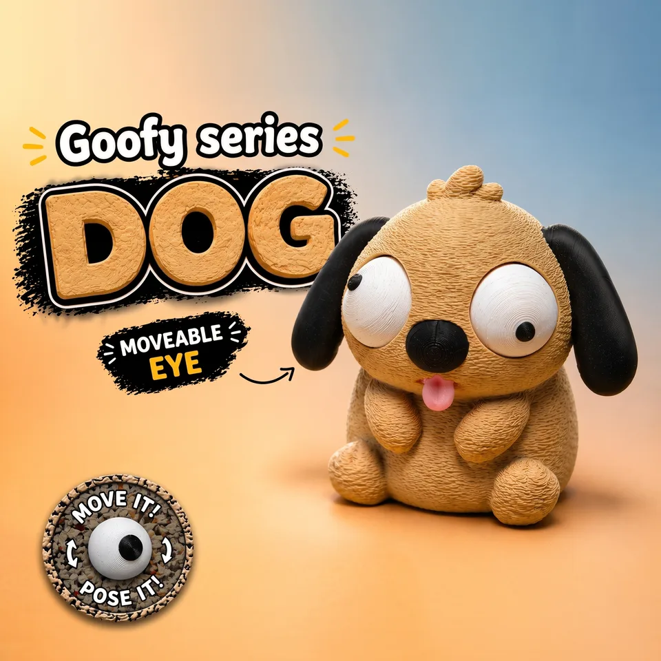 Goofy Köpek - Gözleri Hareketli Şirin Model