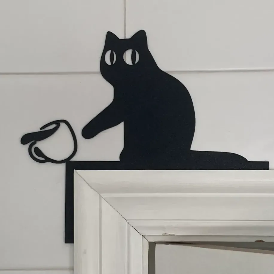 Kapı Çerçevesi Dekoru Yaramaz Kedi