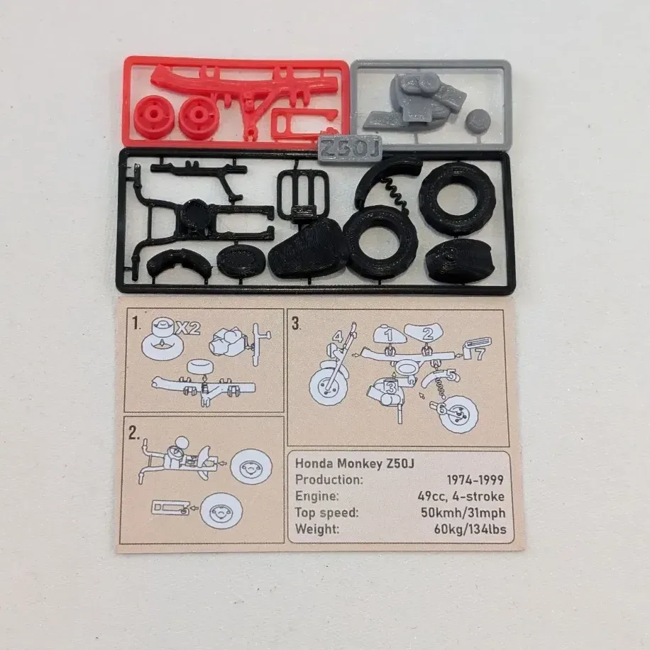 Kit Card Honda Monkey Z50J 1:20 Model