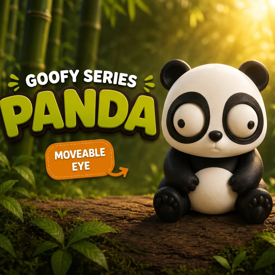 Goofy Panda - Gözleri Hareketli Şirin Model