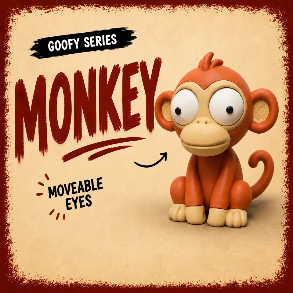 Goofy Maymun - Gözleri Hareketli Şirin Model
