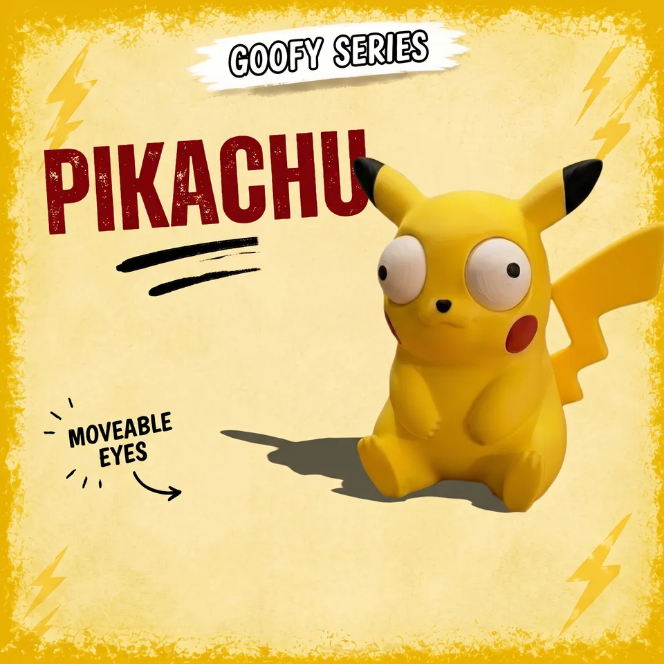 Goofy Pikachu - Gözleri Hareketli Şirin Model
