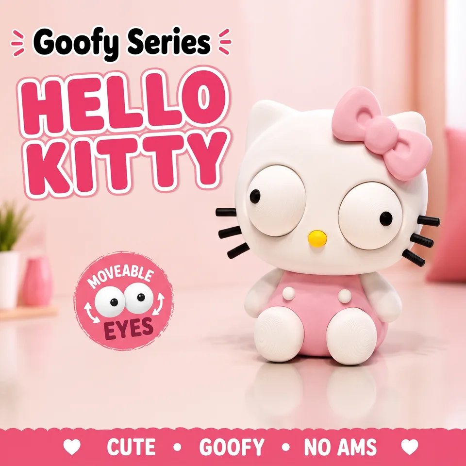 Goofy Hello Kitty - Gözleri Hareketli Şirin Model