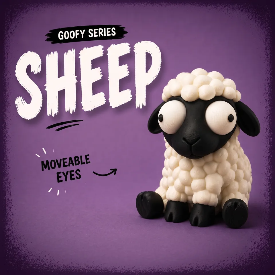 Goofy Koyun - Gözleri Hareketli Şirin Model