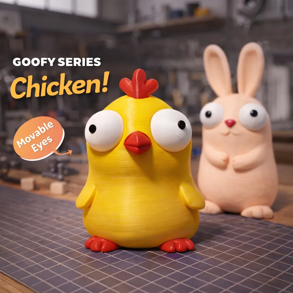 Goofy Tavuk - Gözleri Hareketli Şirin Model